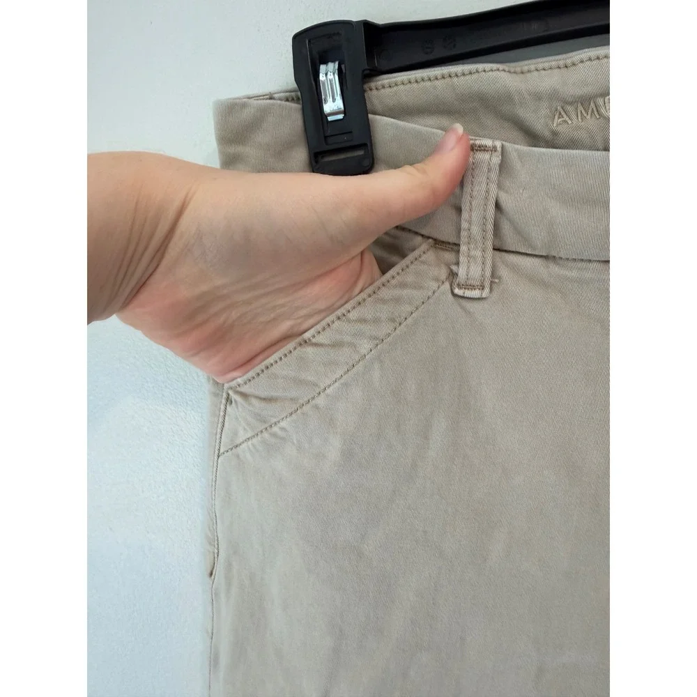 American Eagle Khaki Stretch Flare Pants Womens 8 Regular Tan Chino Trousers